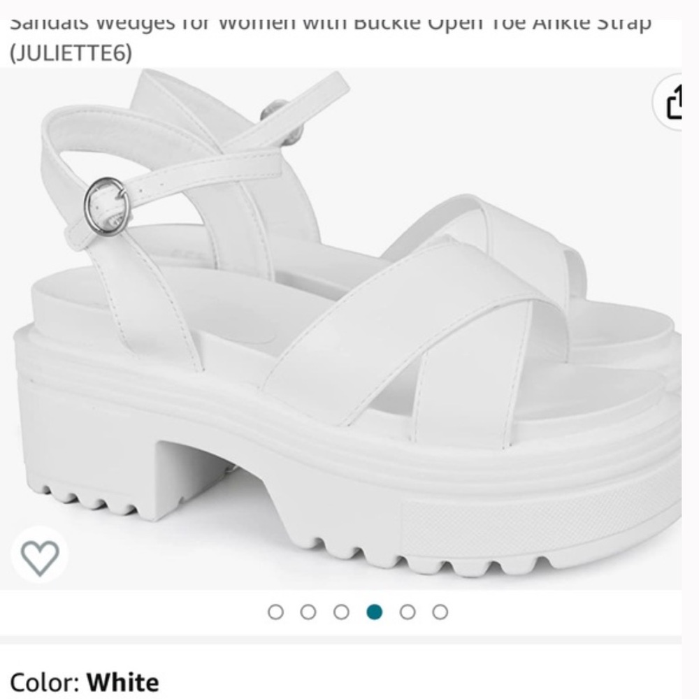 CLUNKY WHITE SANDALS BRAND NEW IN BOX